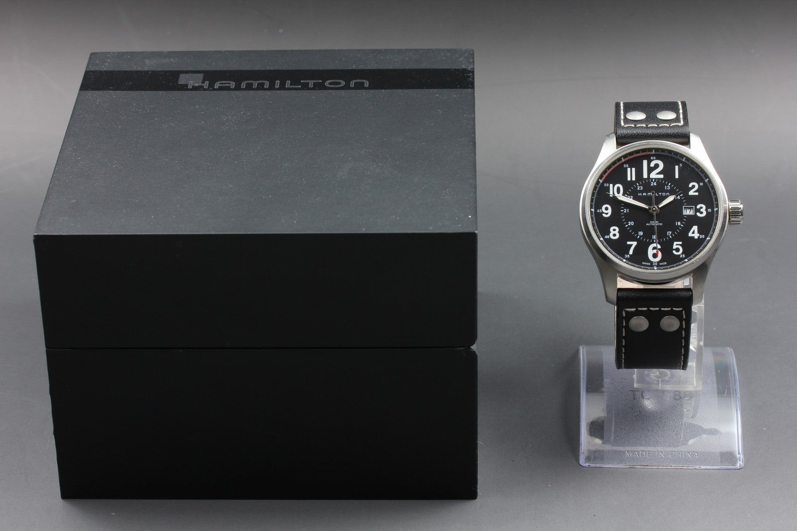 Hamilton Khaki Field H706150 Black Dial Automatic Date Men's Watch 43mm JAPAN