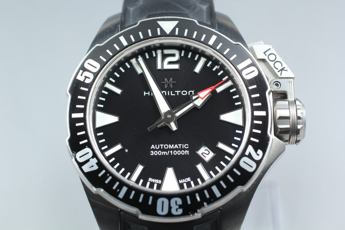 Hamilton Khaki Navy Frogman H776050 Black Date 42mm Automatic Men's Watch