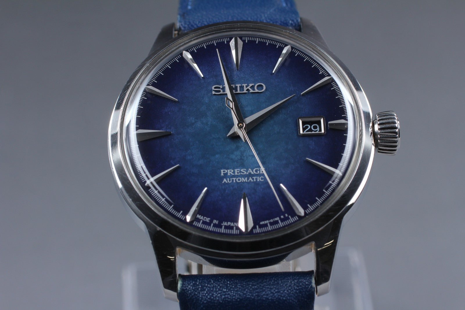 Exc+5*Box SEIKO Presage 4R35-02E0 SARY085 Automatic Blue Men's Watch From JAPAN