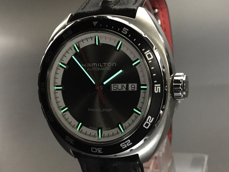 Hamilton Pan Europ H354150 H600354104 Automatic Day/Date Men's Watch 43mm JAPAN
