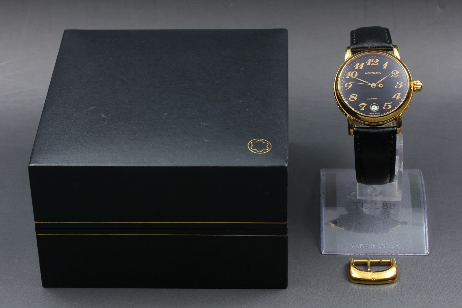 MONTBLANC Meisterstuck 7004 Automat Black Dial Men's Watch 35mm JAPAN Box