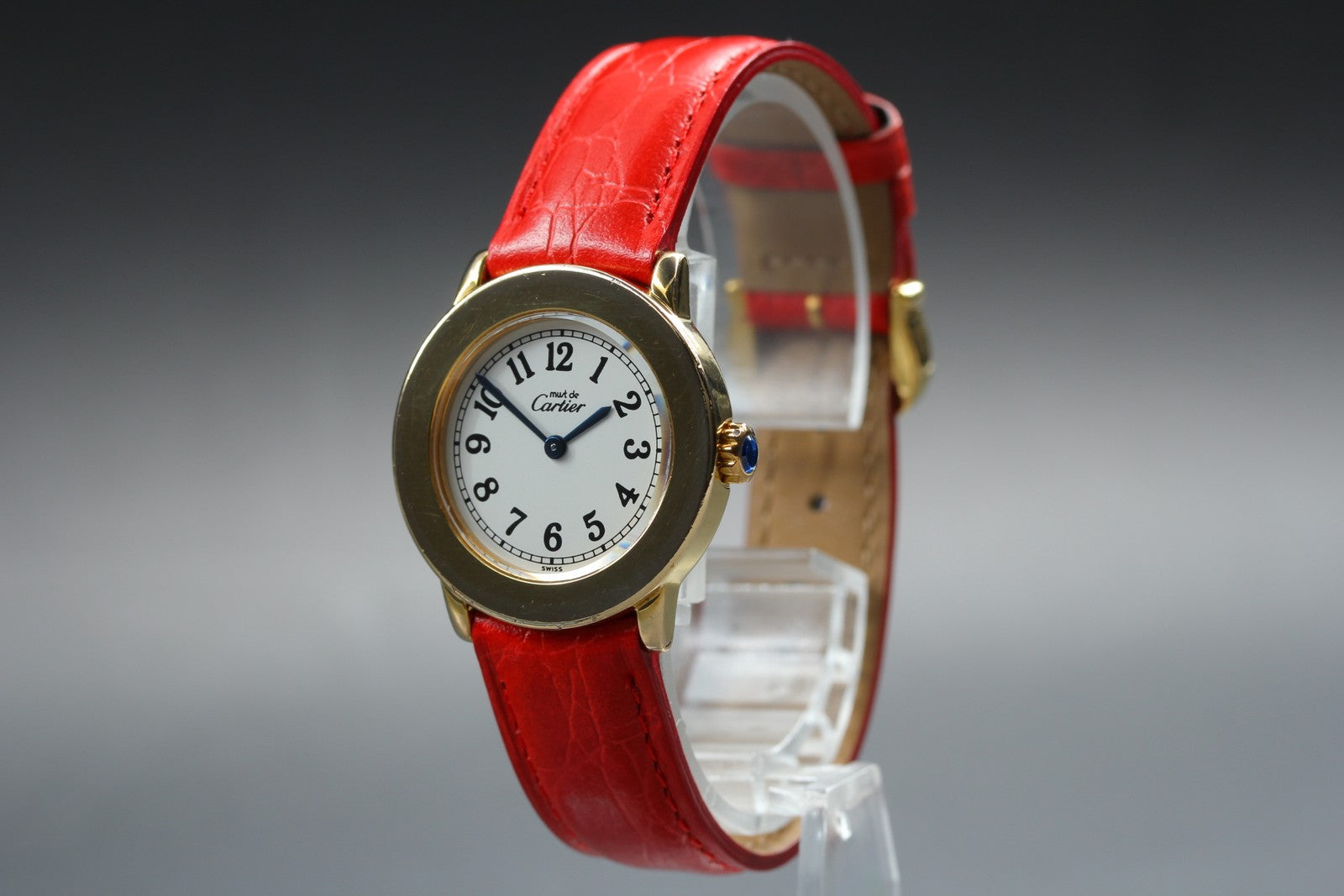 Vintage Cartier Must Ronde de Cartier 1801 Red Gold 27mm Women's Quartz Watch