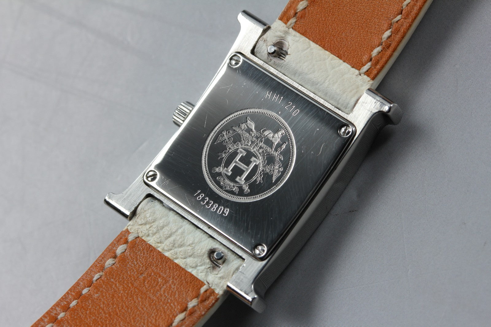HERMES H Watch HH1.210 Silver Pink Dial 21mm Woman's Watch Quartz JAPAN