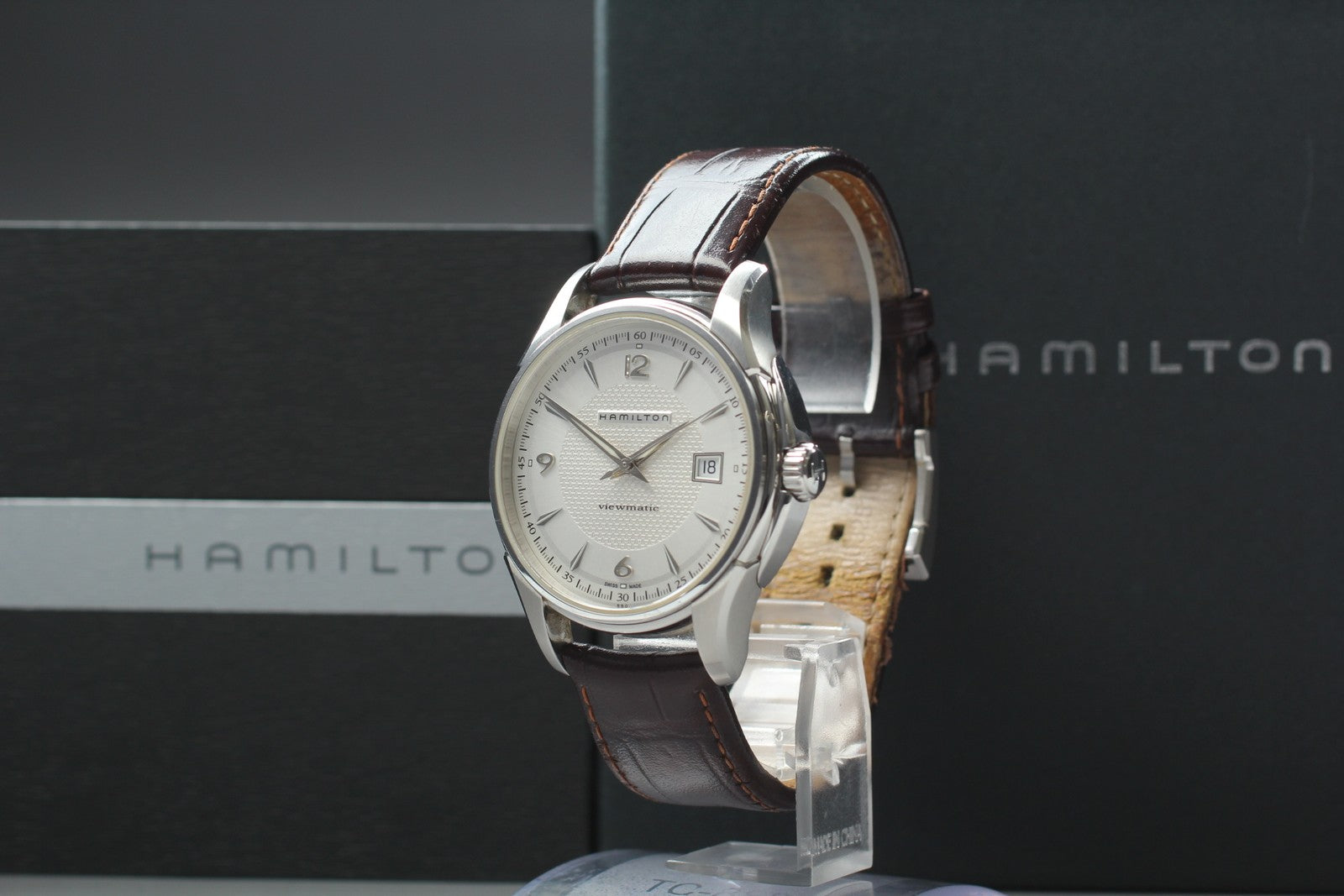 Hamilton Jazzmaster H325150 Silver Automatic Date Men's Watch 40mm JAPAN Box