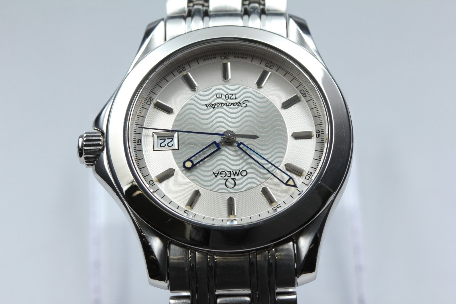 Near MINT- Box Omega Seamaster 120M 2511.31 Cal.1538 Silver Qz 36mm Men's Watch