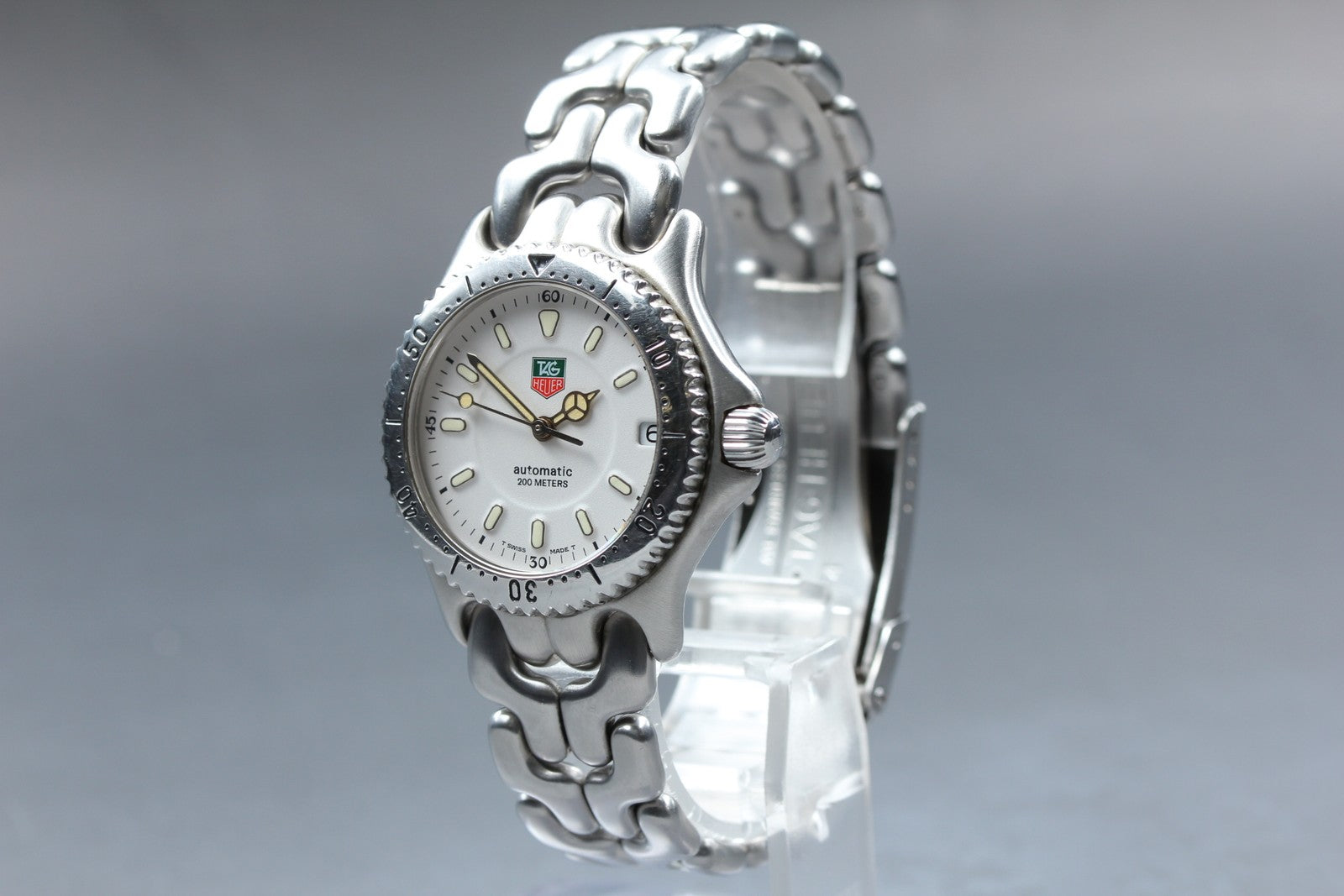 TAG Heuer SEL S89.713 Automatic Silver Dial Date Women Watch 33mm JAPAN Exc+5