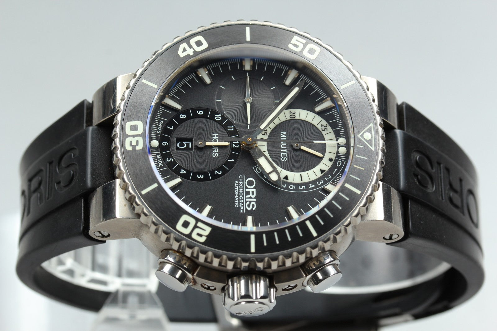 ORIS Carlos Coste Cenote Titanium 7655-71 Automatic Black Men's Watch 46mm Exc+5