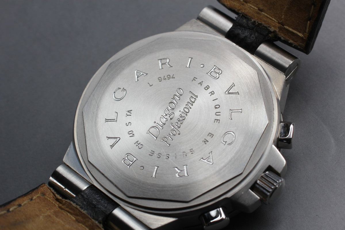 BVLGARI Diagono Tachymetric Chronograph CH40STA Automatic Men's Watch 40mm JAPAN