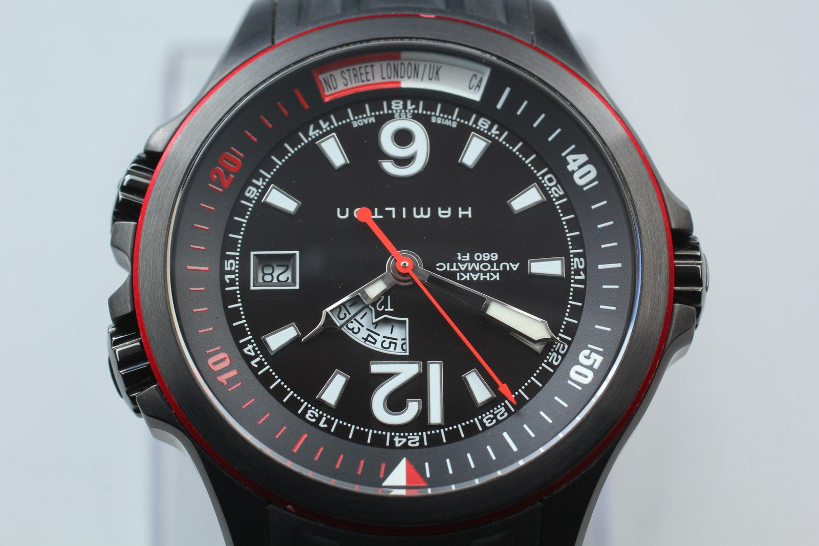 Hamilton Khaki Navy H775850 GMT Diver Automatic Black Men's Watch 43mm *N MINT
