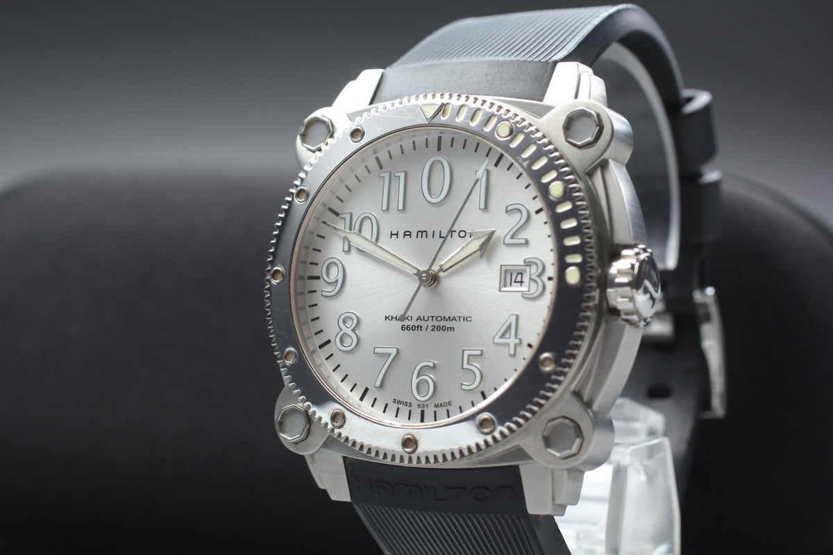 Hamilton Khaki Aviation H785550 Automat Silver Dial Date Men's Watch 42mm JAPAN