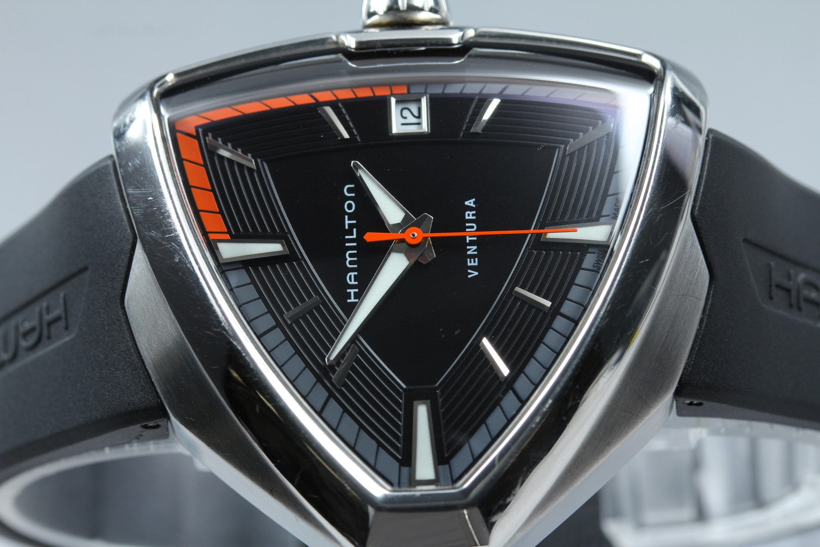 Hamilton Ventura Elvis80 H245510 Quartz Date Men's Black Watch 41mm JP Exc+5*Box