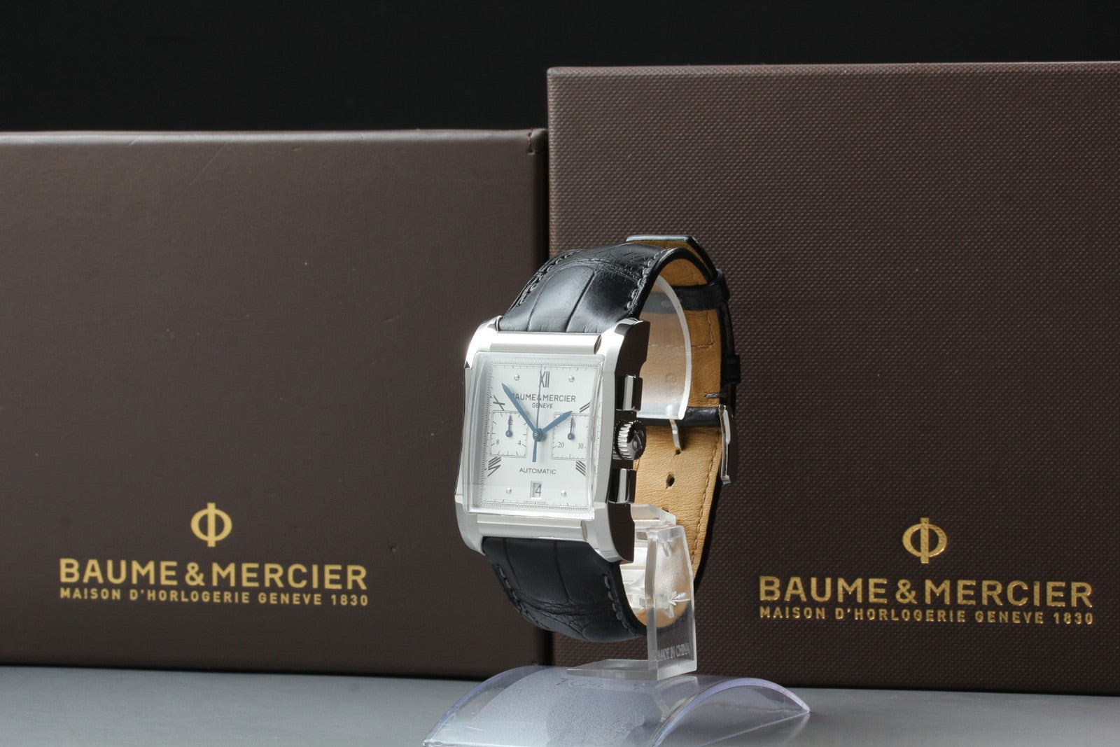 N MINT*Box BAUME&MERCIER Hampton 65699 Automatic Silver Men's Watch 34mm JAPAN