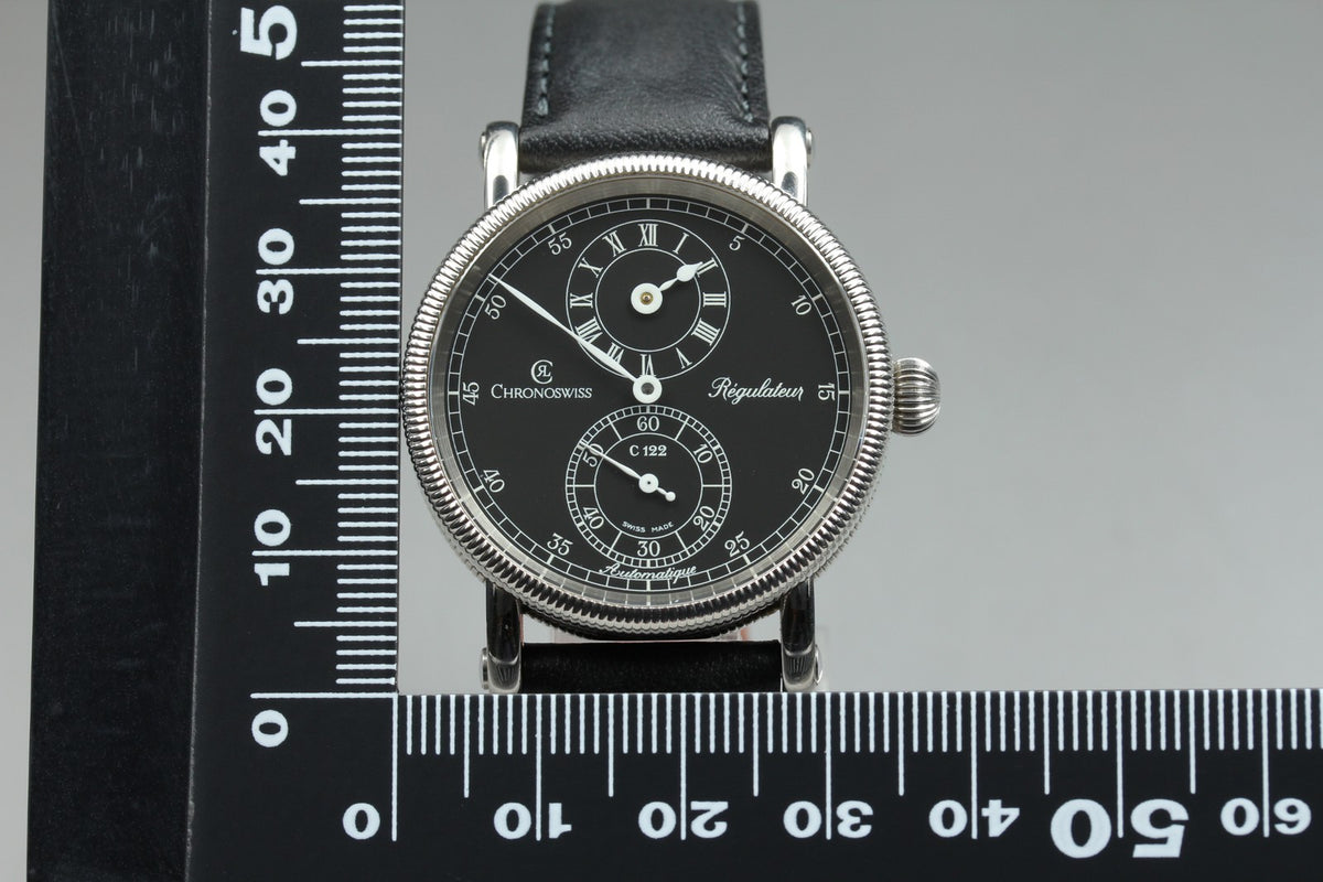 CHRONOSWISS Regulator CH1223 Automatic Black Dial Men's Watch 34mm From JAPAN