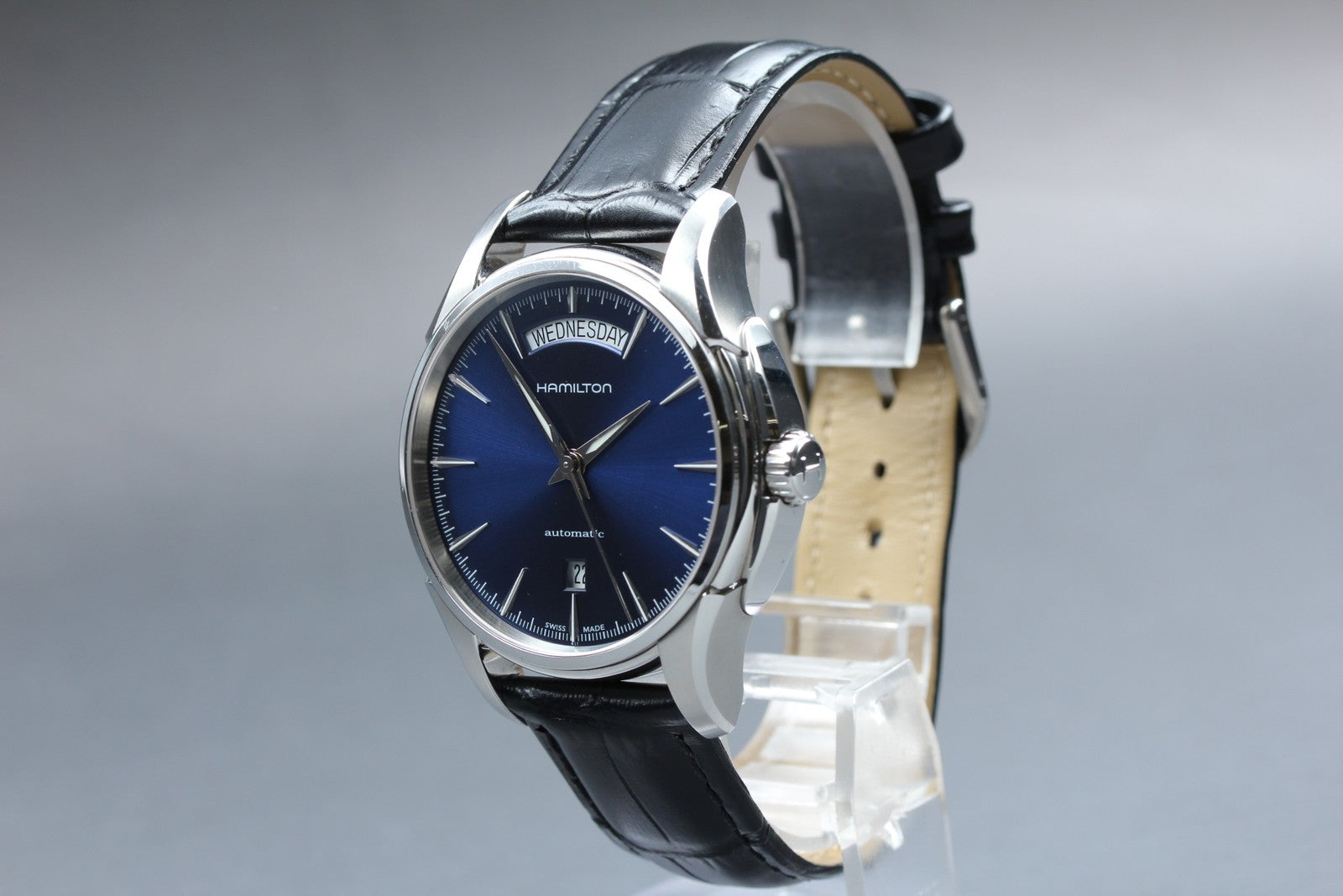Hamilton Jazzmaster H325051 Automatic Navy Day/Date Men's Watch 40mm Exc+5*Box