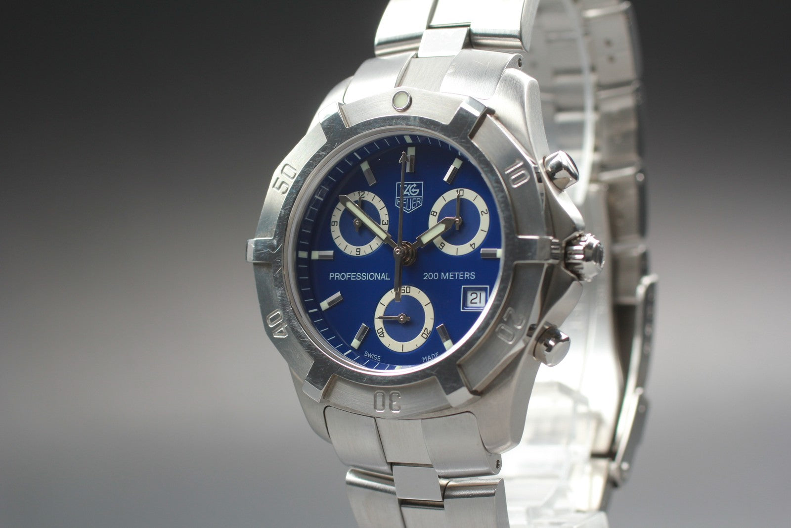 Exc+5*Box TAG HEUER TAG Heuer 2000 Exclusive CN111G Blue Quartz Men's Watch 40mm