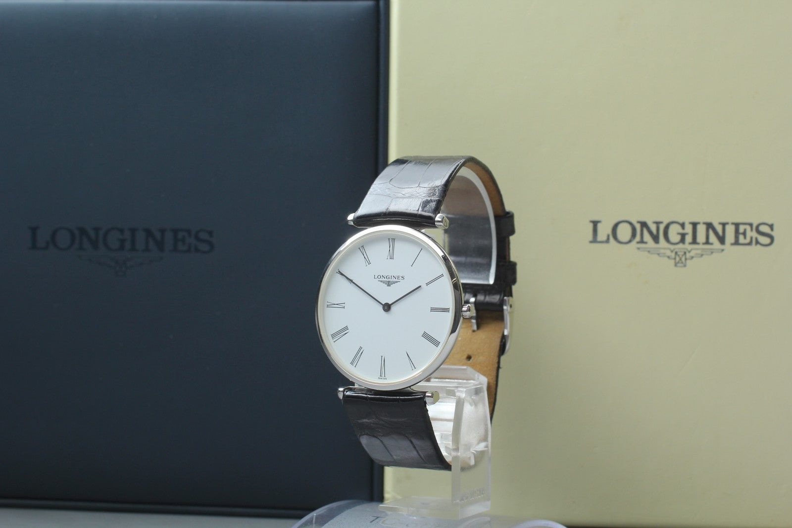 New Batt LONGINES Grand Classic L4.755.4 Quartz White Men's Watch 36mm Exc+5*Box