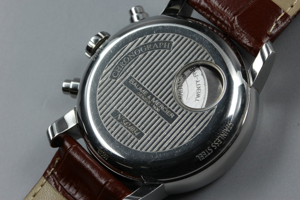 BAUME&MERCIER Classima 65560 Automatic Chronograph White Men's Watch 42mm JAPAN