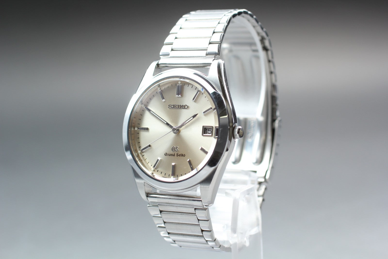 New Batt SEIKO Grand Seiko 8N65-8000 SBGG003 Silver Men's Quartz Watch 36mm JP