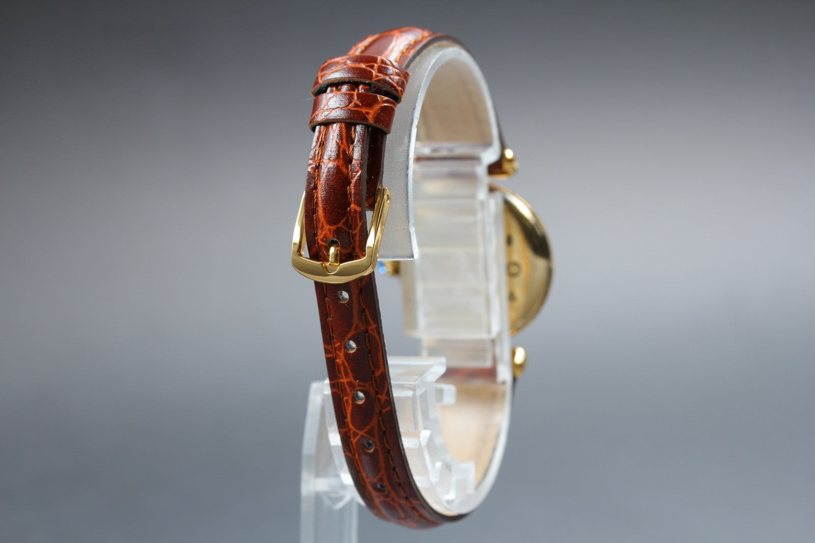 Vintage Cartier Must Colisee Vermeil 590002 Brown 23mm Women's Quartz Watch