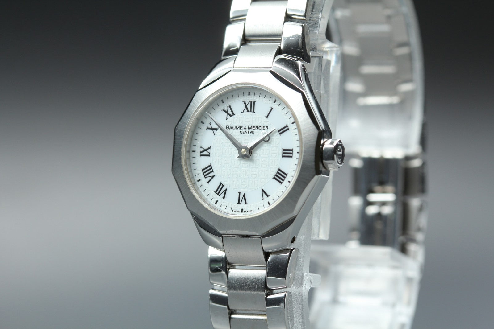BAUME&MERCIER Riviera 65505 Quartz White Dial Women's Watch 22mm JAPAN Box