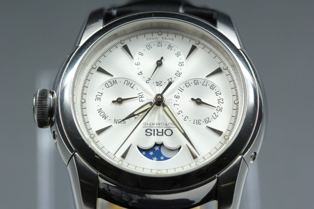 ORIS Artelier Complication 7554 Moon Phase Silver Black 38mm Quartz Men’s Watch