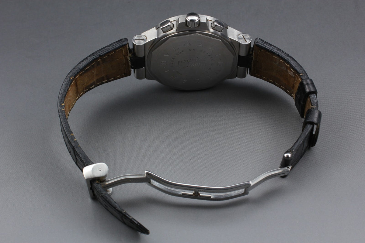 BVLGARI Diagono Tachymetric Chronograph CH40STA Automatic Men's Watch 40mm JAPAN