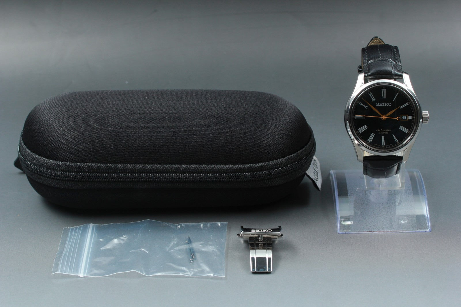 SEIKO 6R15-03E0 SARX029 Presage Black Dial Automatic Date Men's Watch 40mm Exc+5