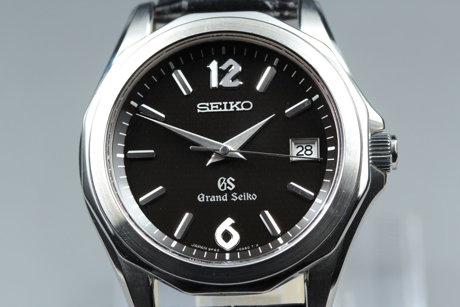 Vintage SEIKO Grand Seiko 9F62-0A60 SBGX035 Quartz Black Men's Watch 38mm JAPAN