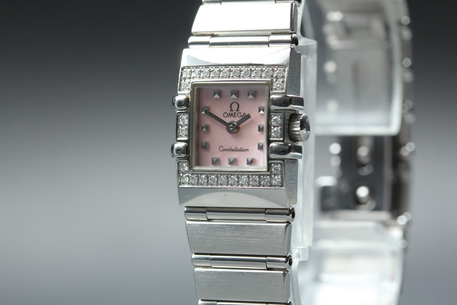 OMEGA Constellation Carré Quadra 1535.73 Quartz Women's Watch 15mm JAPAN Box