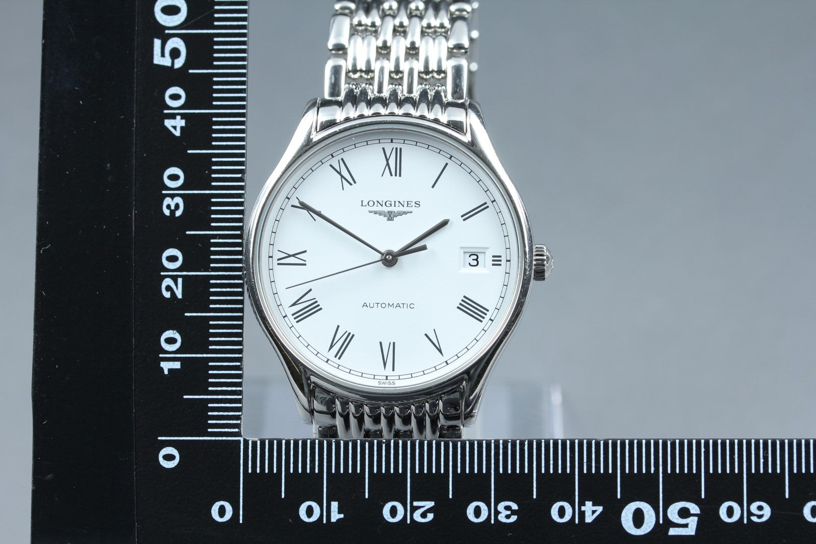 LONGINES Lyre L4.860.4 Automatic Date White Dial Men's Watch 35mm JAPAN Exc+5