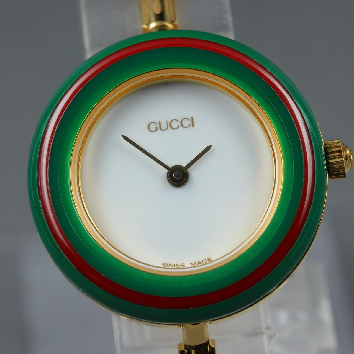 GUCCI Change Bezel 11/12.2 12Color Quartz Women's Watch 25mm JAPAN Box New Batt