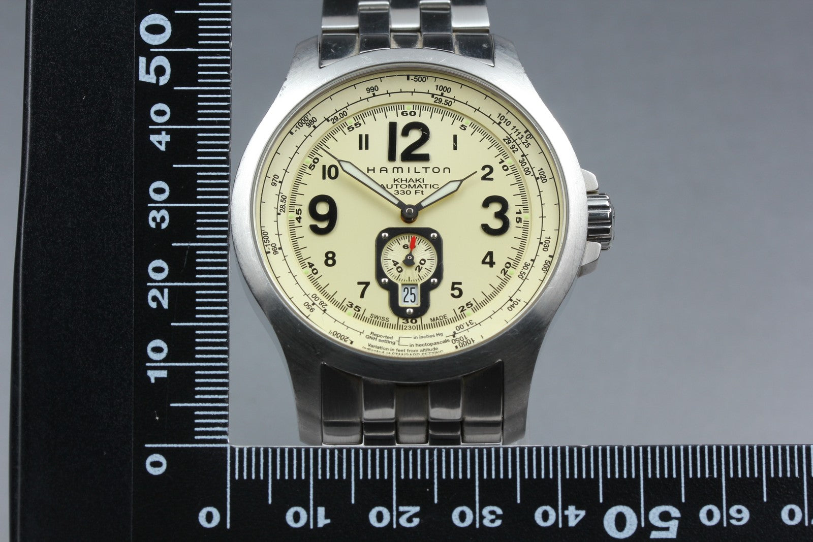 Hamilton Khaki Aviation H765150 Automatic Beige Dial Men's Watch 44mm JAPAN
