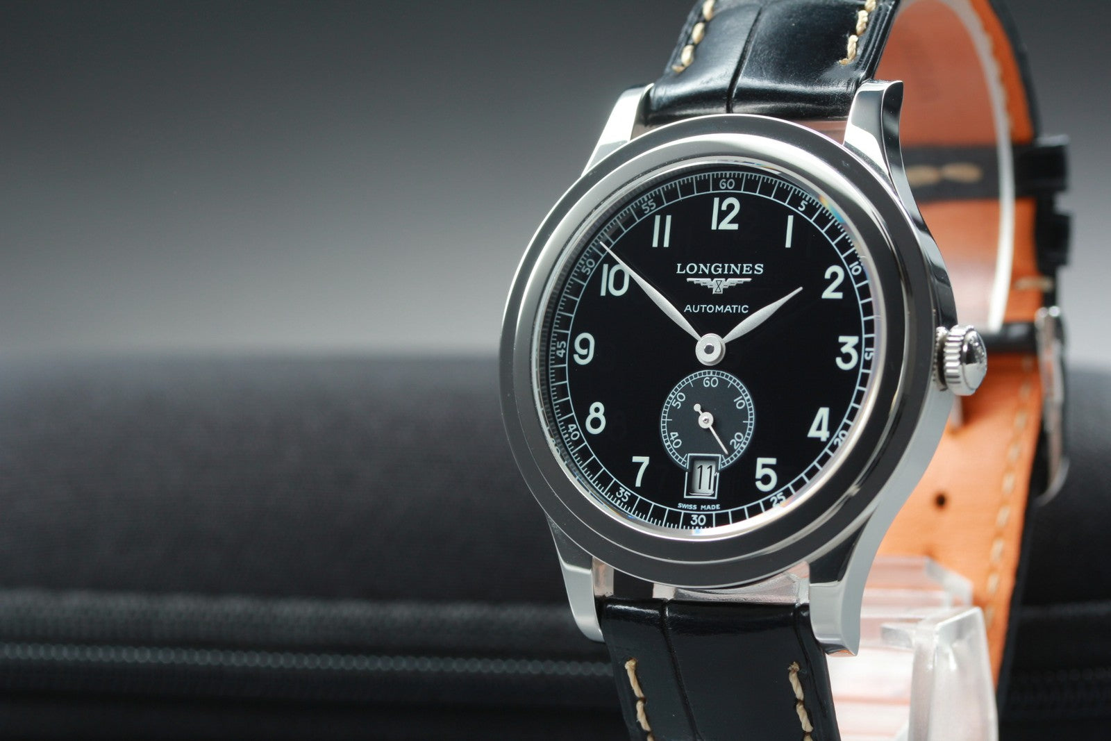LONGINES Heritage 1940 L2.767.4 Automatic Black Men's Date Watch 39mm JP N MINT