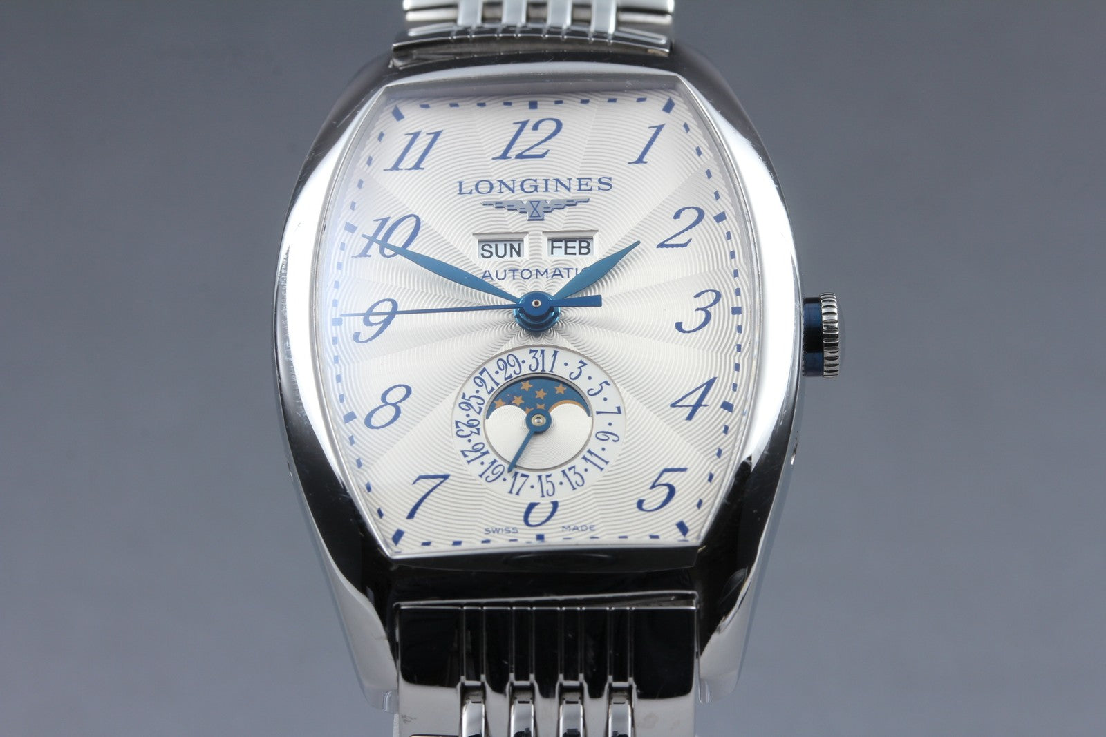 Exc+5*Box LONGINES Longines Evidenza L2.671.4 White Automatic Men's Watch 33mm