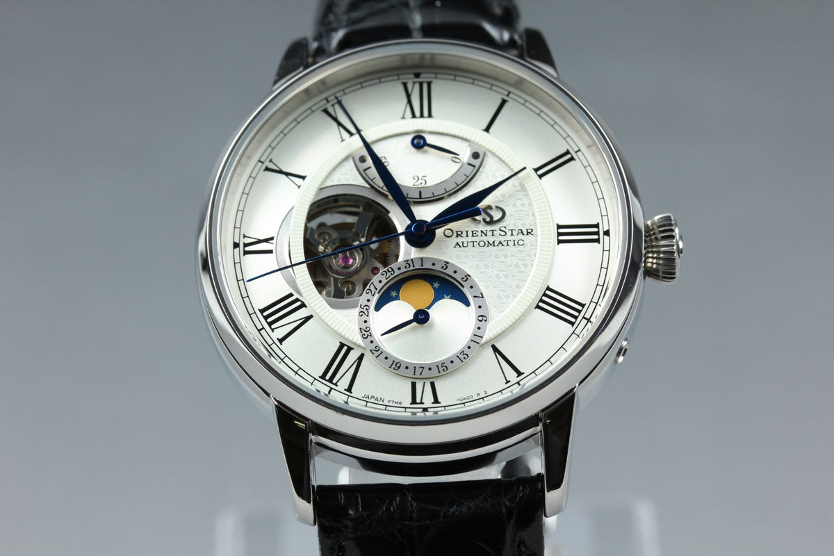 ORIENT STAR Mechanical Moon Phase F7M6-UAB0 40mm Automatic Men's Watch JAPAN