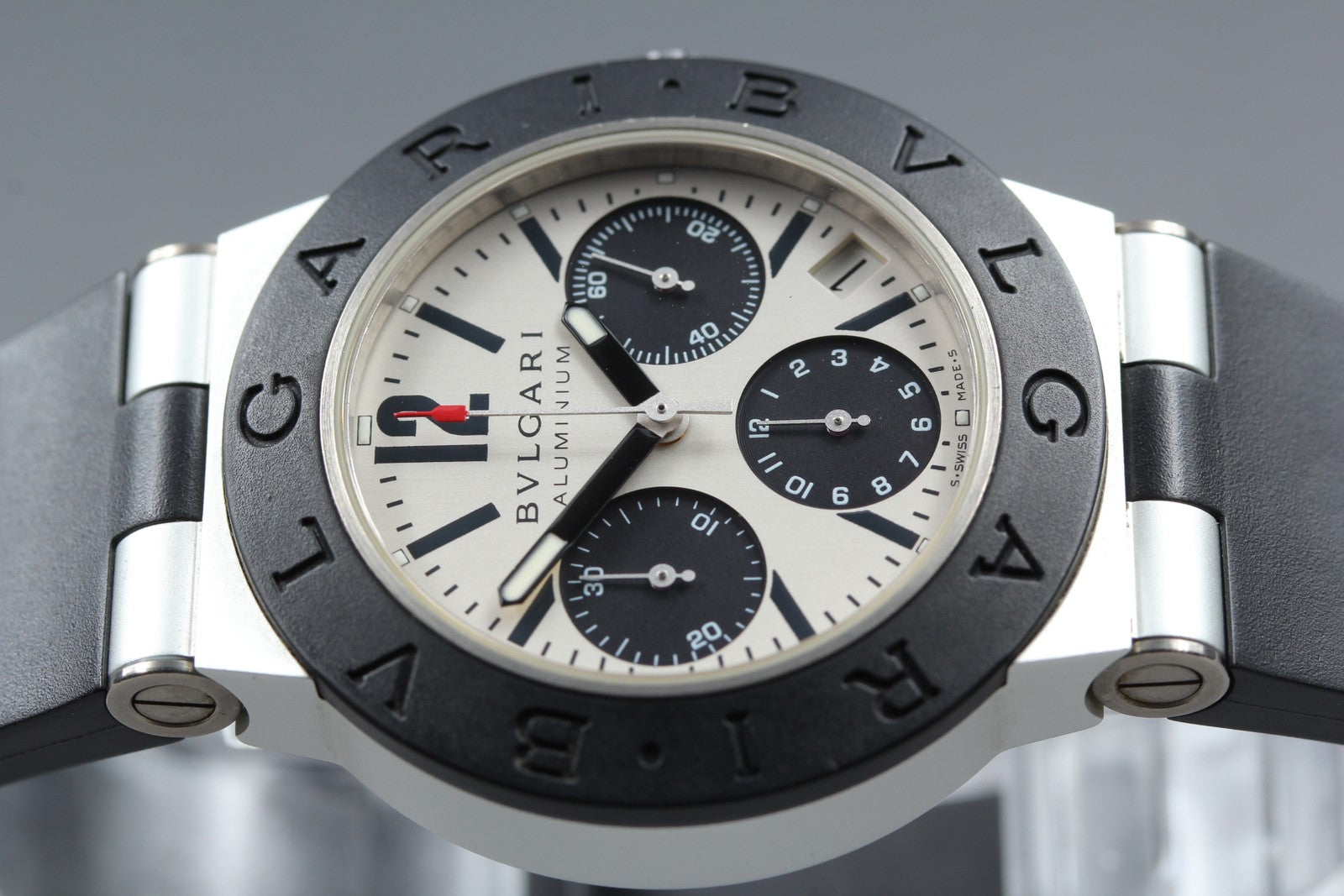 BVLGARI Diagono AC38TA Automatic Chronograph Men's Watch 38mm JAPAN Box