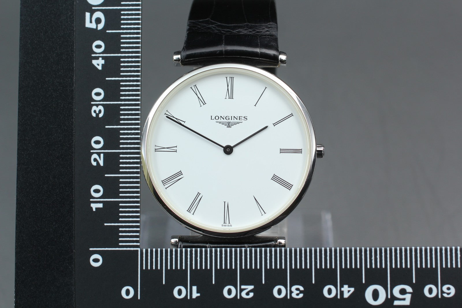 New Batt LONGINES Grand Classic L4.755.4 Quartz White Men's Watch 36mm Exc+5*Box