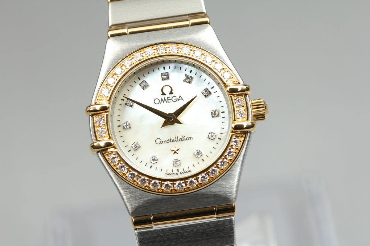 Polished OMEGA Constellation Mini 1267.75 Cal.1456 Diamond 22mm Qz Women's Watch