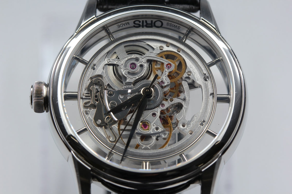ORIS Artelier Translucent Skeleton 7684 Automatic Men's Watch 40mm JAPAN Box