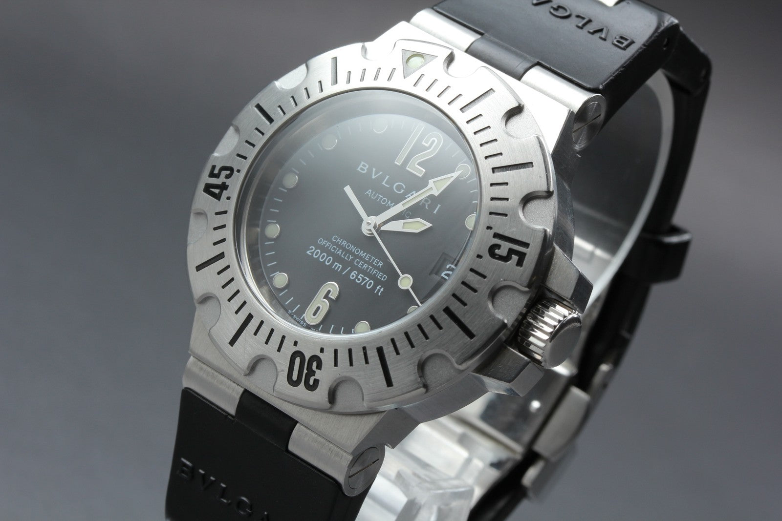 BVLGARI Diagono Professional Scuba SD42S Automatic Date Men's Watch From JAPAN