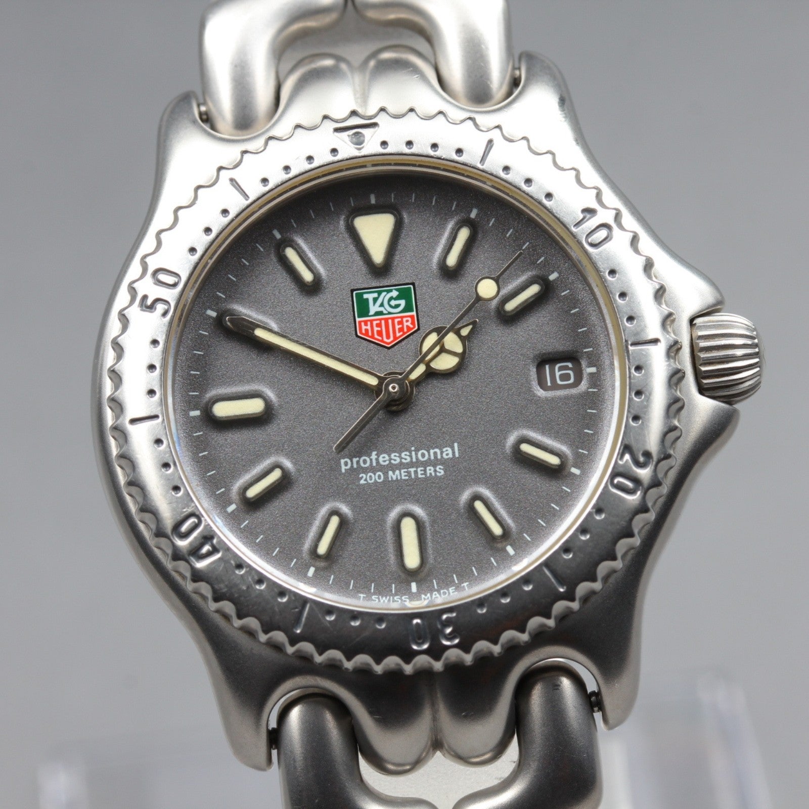 TAG HEUER SEL Professional S99.213K Quartz Gray Dial Men's Watch 33mm JAPAN