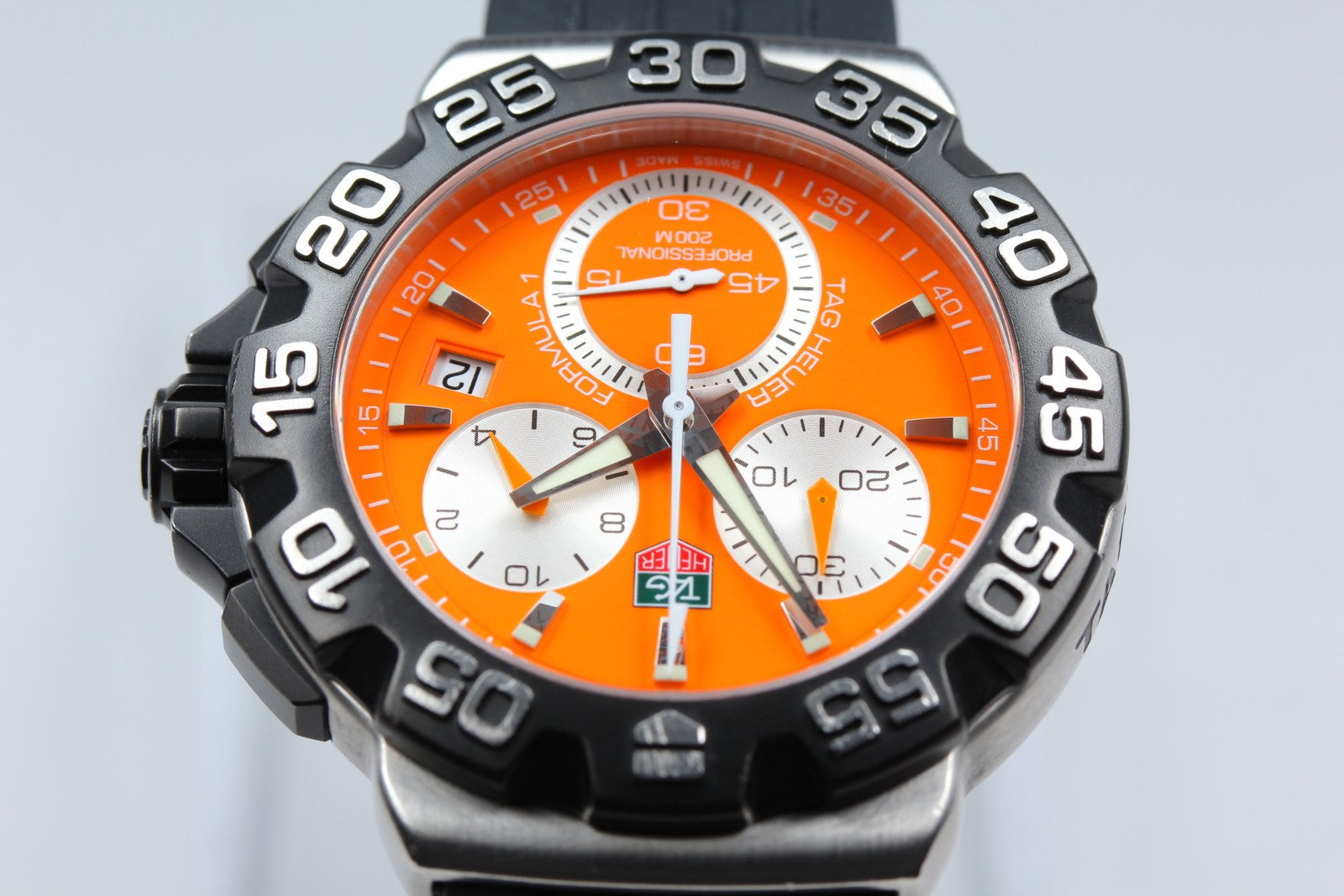 TAG Heuer Formula 1 CAH1113 Quartz Orange Chronograph Men's Watch 40mm JAPAN