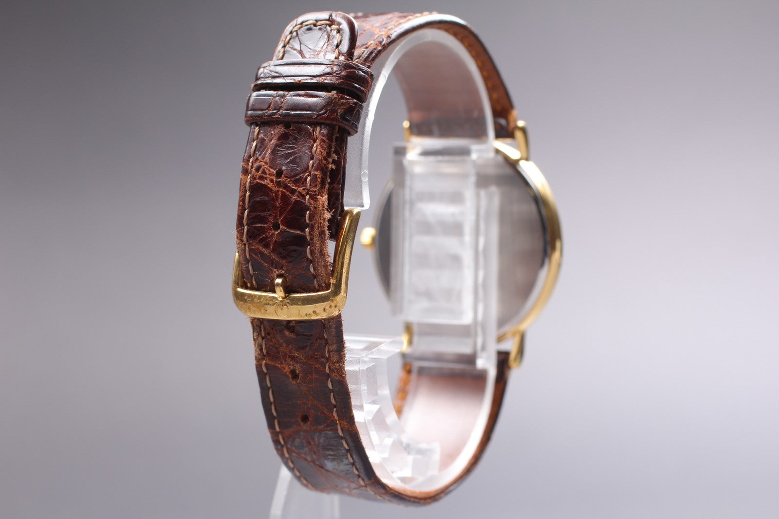 OMEGA DeVille 1378 195.0075.2 Gold Dial Quartz Men's Watch 32mm From JAPAN