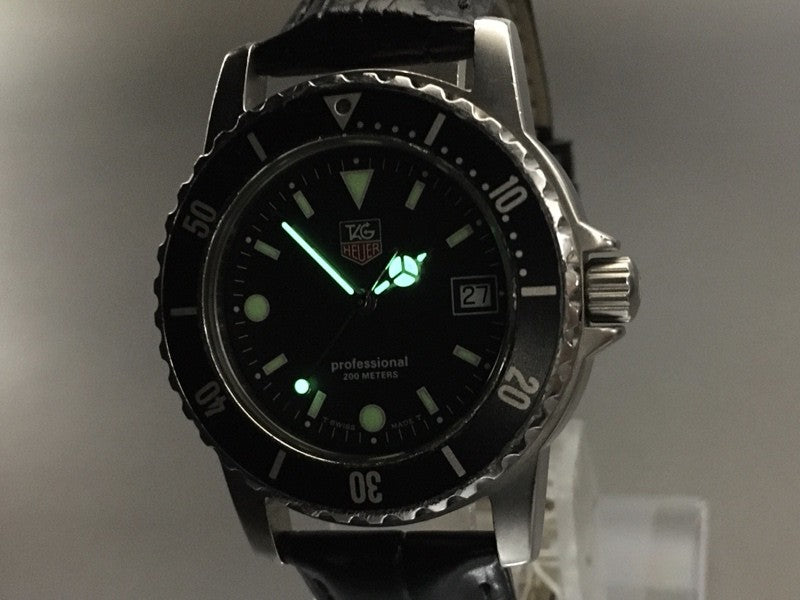 TAG HEUER 1500 Professional WD1210-D0 Quartz Black Dial Men's Watch 36mm JAPAN