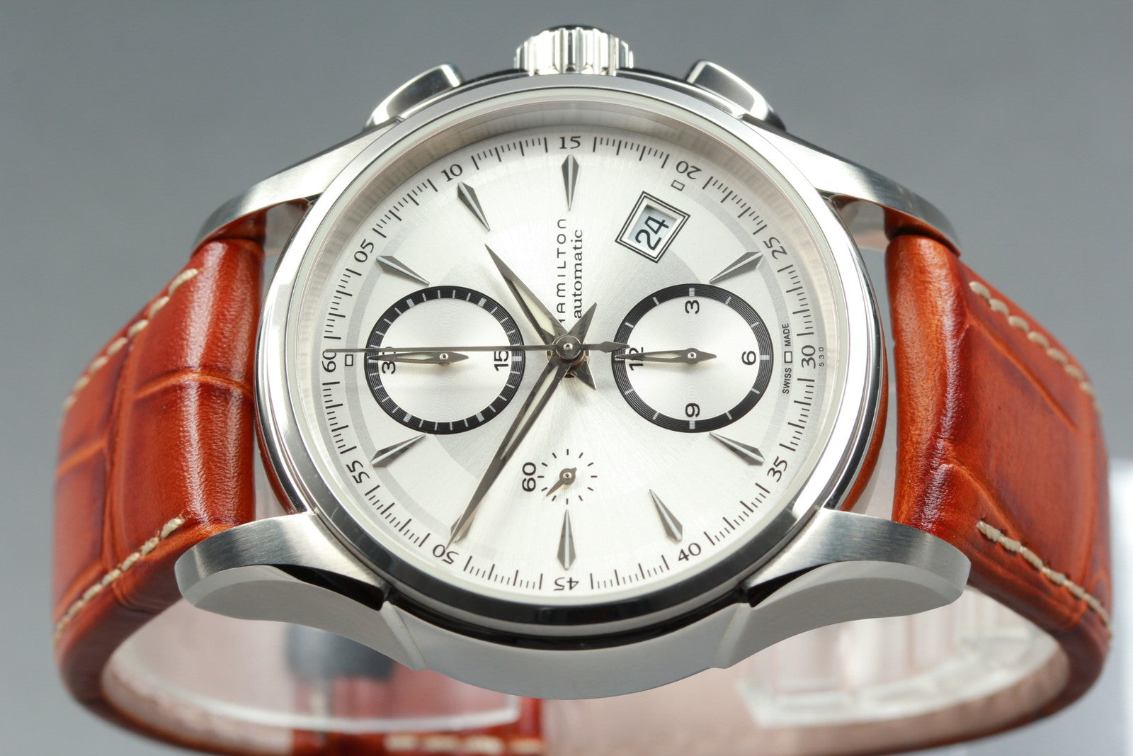 Near MINT Box Hamilton Jazzmaster Auto Chronograph H326160 Automatic Men’s Watch