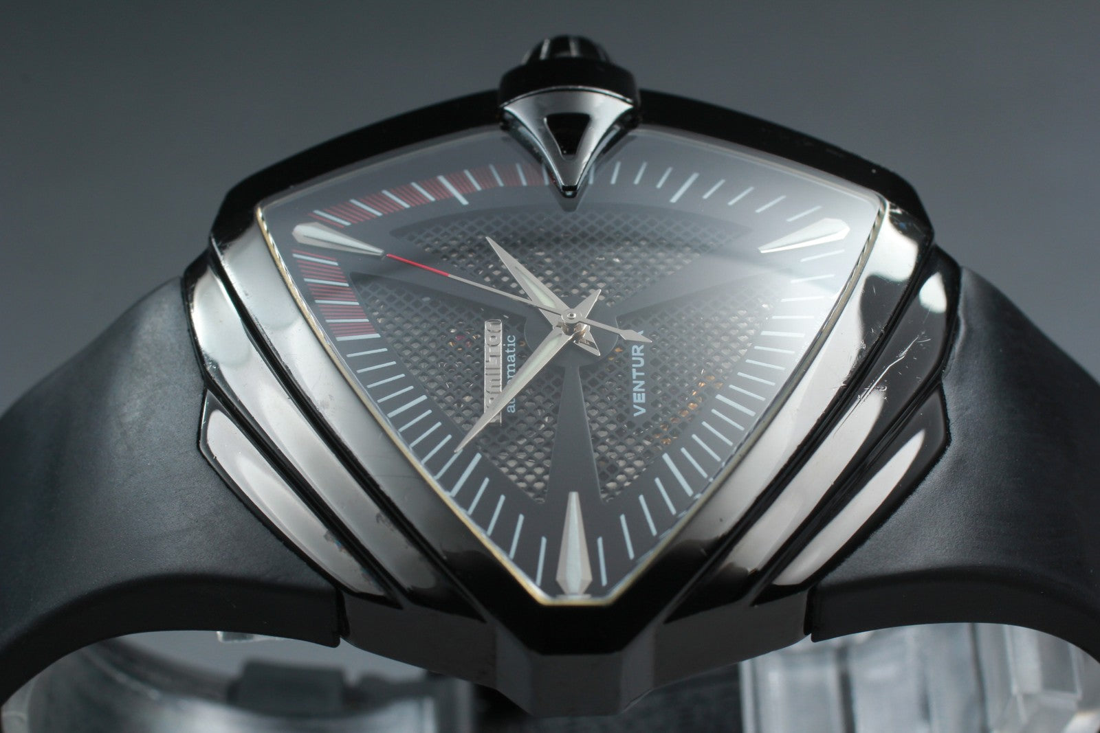 Exc+5*Box HAMILTON Ventura XXL Elvis Presley Automatic Black Men's Watch 46mm JP
