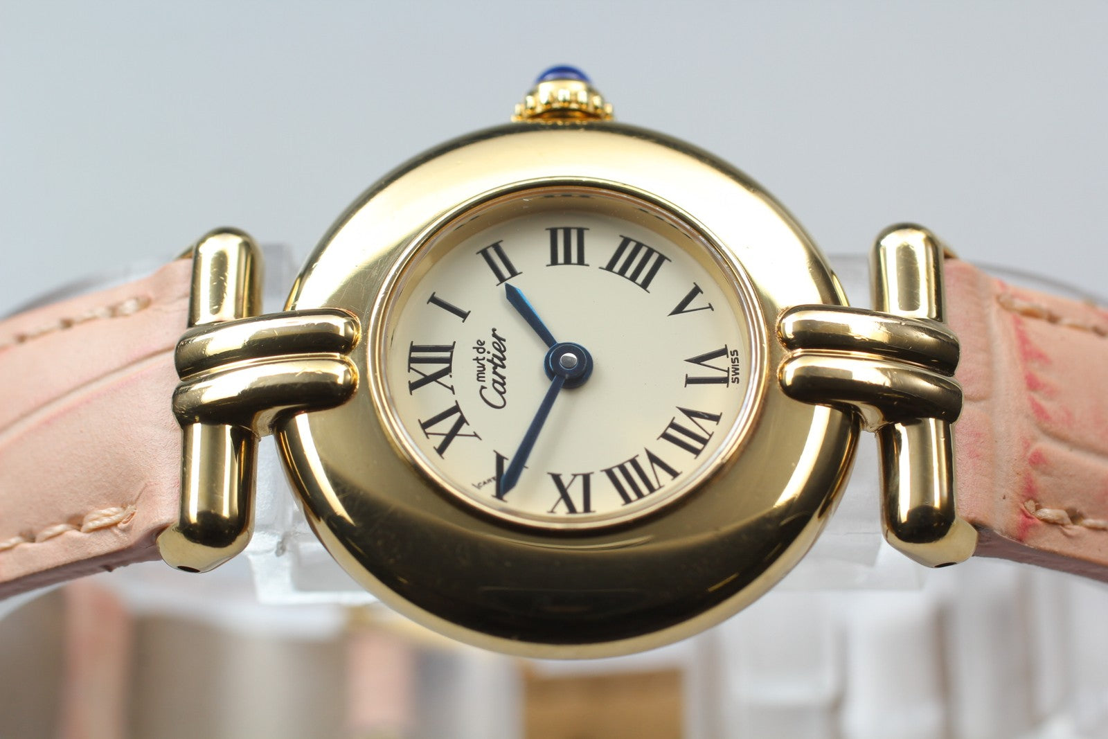 Vintage Cartier Must Colisee Vermeil 590002 Gold Pink 23mm Women's Quartz Watch