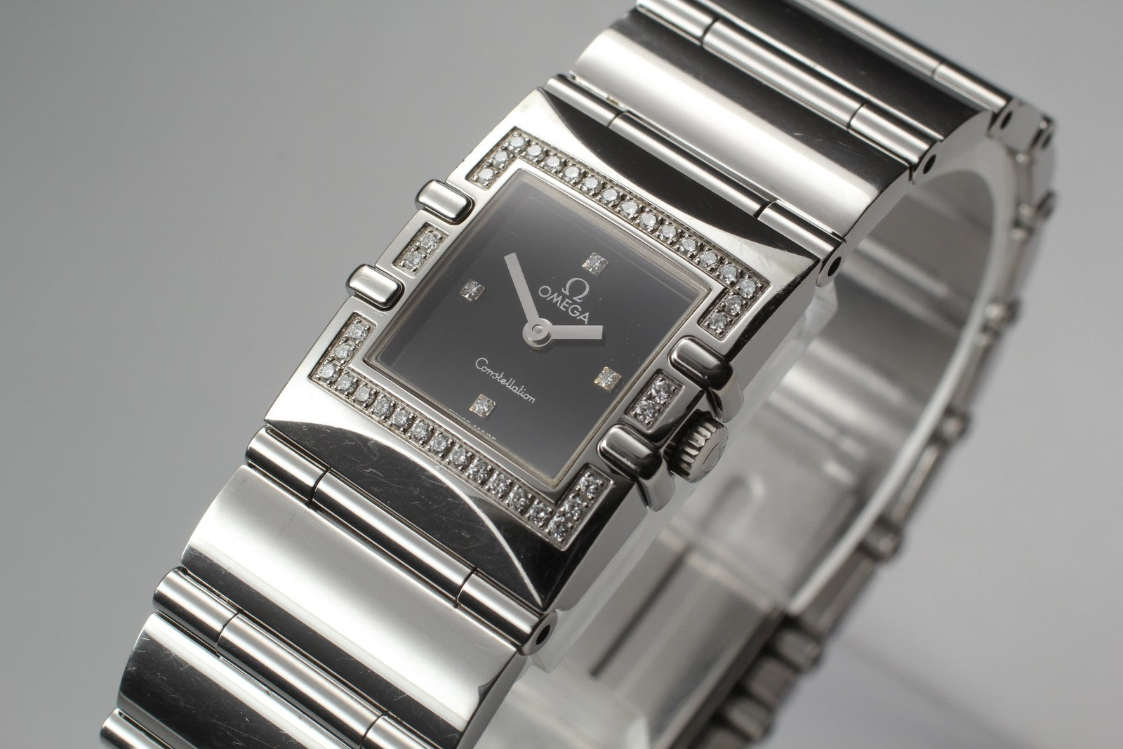 Exc+5 OMEGA Constellation Quadra 895.1230 Cal.1376 Diamond Women's Quartz Watch