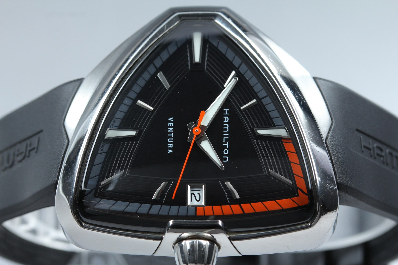 Hamilton Ventura Elvis80 H245510 Quartz Date Men's Black Watch 41mm JP Exc+5*Box