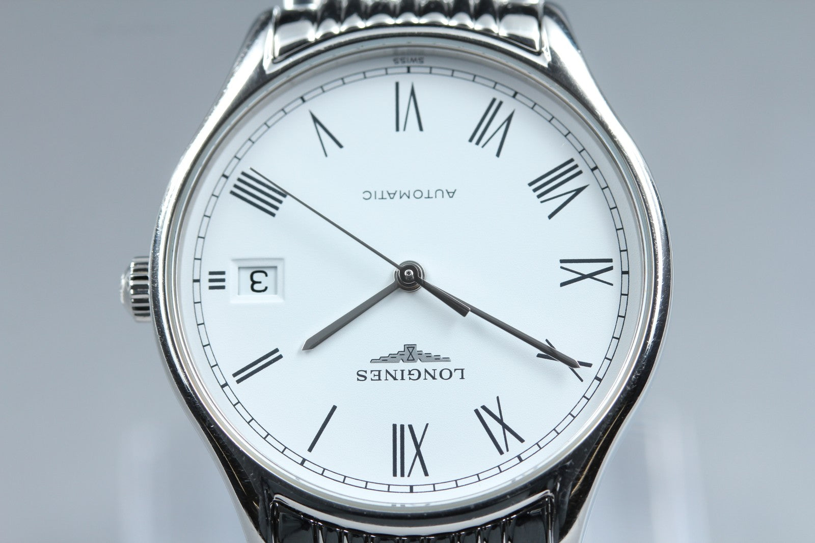 LONGINES Lyre L4.860.4 Automatic Date White Dial Men's Watch 35mm JAPAN Exc+5